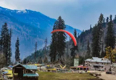 Paragliding at Solang Valley, Manali